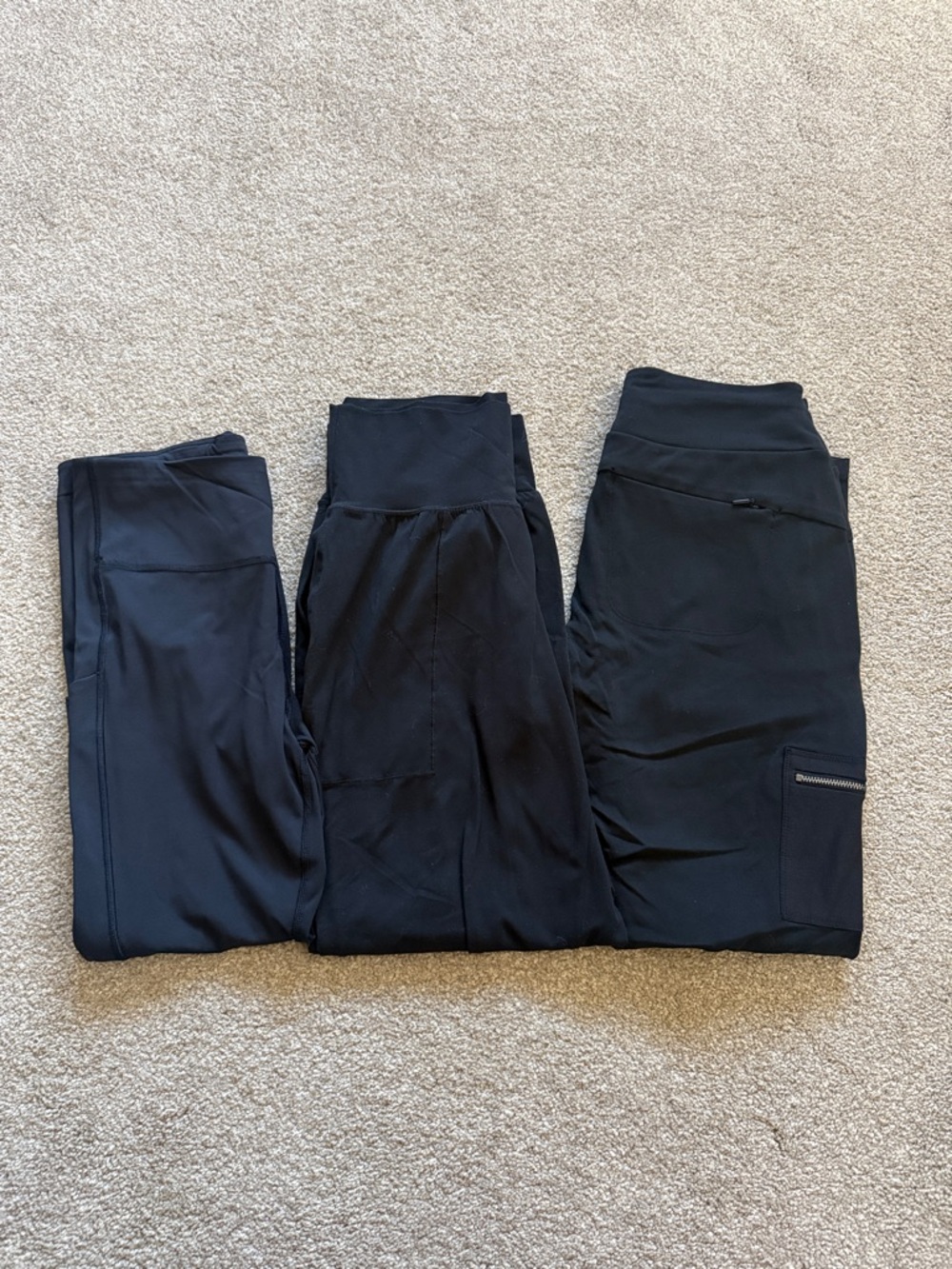 Lot of 3 Athleta bottoms all in black